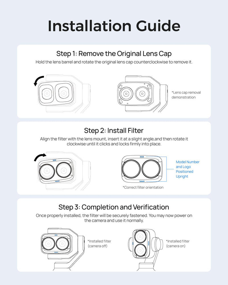 TELESIN Variable ND Filter for DJI Osmo Pocket 4P, VND2-32(5 Stops) | Multi-Coated Optical Glass Exposure Control, Cinematic Video Vlog Travel | DJI Osmo Pocket 4P Accessories VND2-32 Filter