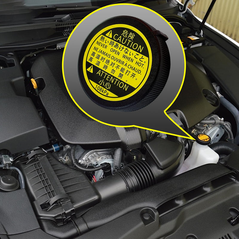 16475-51010 16401-75120 Coolant Reservoir Cap, Overflow Reservoir Cap Compatible with 2000-2025 Toyota Avalon Camry Highlander Mirai Prius C Prius Prime RAV4 | Lexus GS350 IS F | Scion tC xB etc