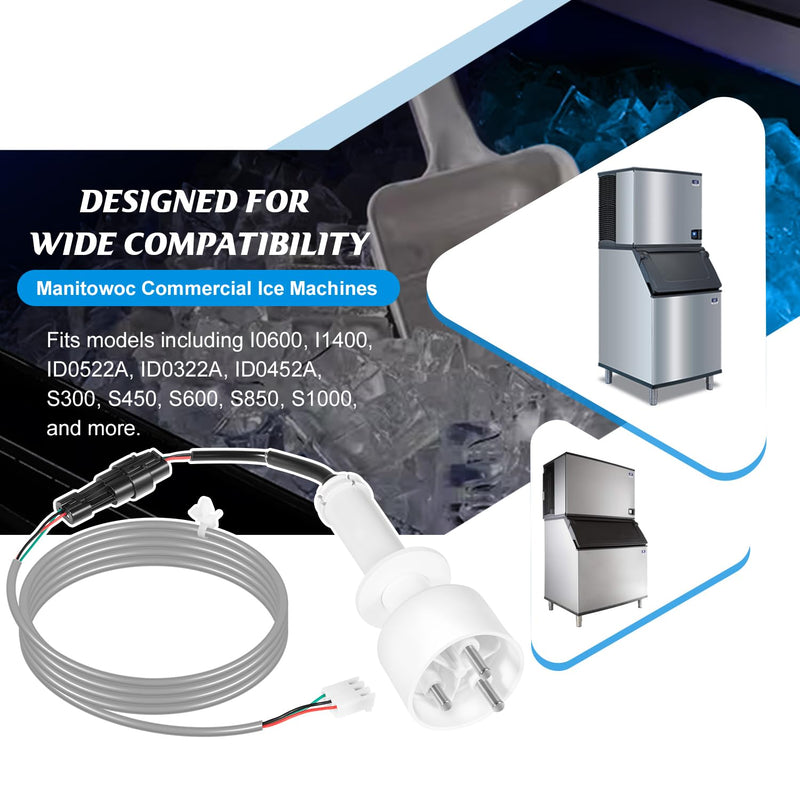 000016053 Ice Water Level Sensor Probe Kit with Harness Replacement for Manitowoc Commercial Ice Machines, Compatible with I0600, I1400, ID0522A, and More Models – Premium Ice Maker Parts