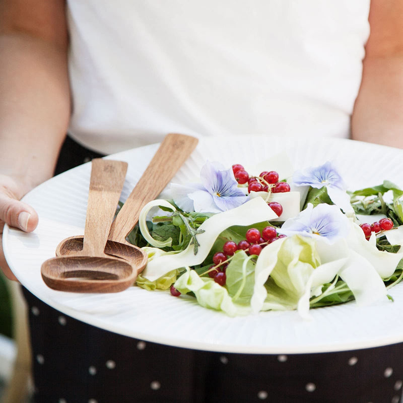 Kahler Hammershoi Salad Serving Set, Oak, 10.6" L