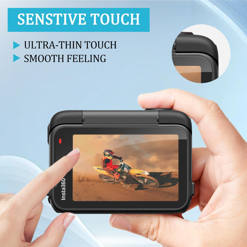 4 pcs Lens Screen Protector made for Insta360 Ace Pro 2 | [Camera Tempered Glass], [Alignment Kit Eazy installation], 9H Hardness, Anti-Scrach, Anti-Bubble, Easy Install