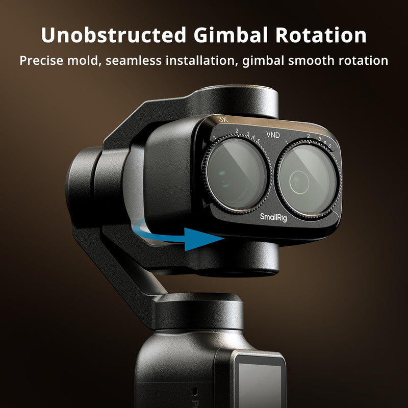 SMALLRIG VND 1-5 & CPL & Black Mist Filter Kit for DJI Osmo Pocket 4P | Pocket 4 Pro Accessories, ND2-32 & CPL & 1/4 Black Diffusion, Multi-Coated HD Optical Glass - 6649 VND1-5 & CPL & 1/4 Black Mist