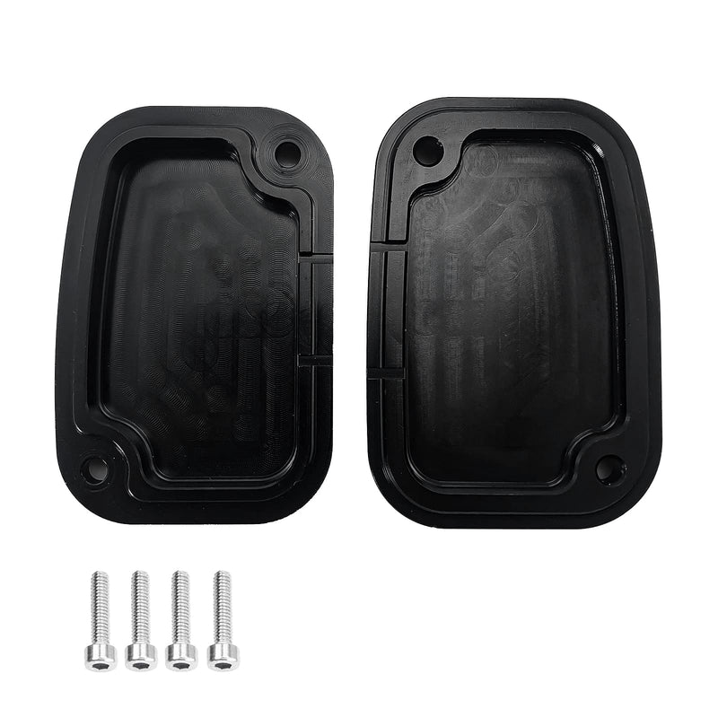 Motorcycle Brake Clutch Master Cylinder Covers Aluminum Left and Right Brake Reservoir Cylinder Cover for Harley Touring Road King Electra Street Glide Ultra Classic