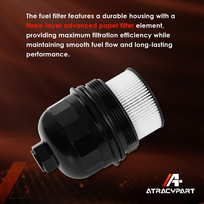 Upgrade TP1015 Fuel Filter and 134001 Aluminum Housing Cap w/Drain Plug Kit for 6.6L L5P Duramax Diesel (2017–2024) – Fits Chevy Silverado & GMC Sierra 2500HD 3500HD,2 Years Warranty