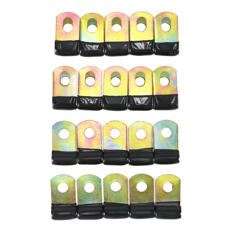 QWORK Brake Line Clip Set for 3/16" Tube, Cushioned Clip, 20 Pcs Steel Clips with Rubber Insulation