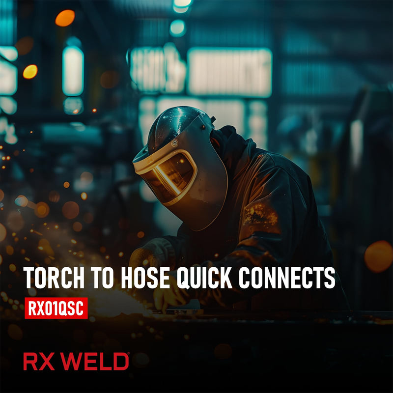 RX WELD Oxy-Fuel Quick Connect Torch To Hose Fittings, Cutting Torch Hose Quick Connect Sets