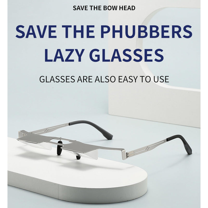Lazy Glasses Laying Down Light-weight Prism Glasses Neck Relaxer when Reading and Watching Black