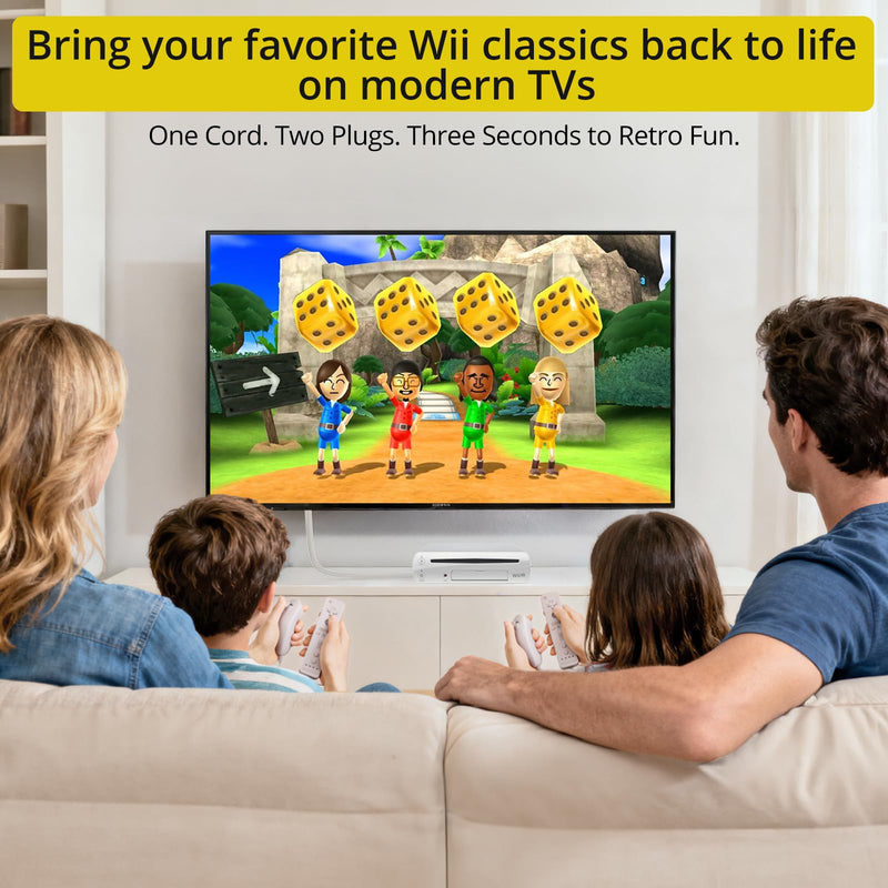 PROZOR Wii to HDMI Converter, 1080P, Compatible with Nintendo Wii, Wii U, HDTV, Monitor, Supports All Wii Display Modes 720P