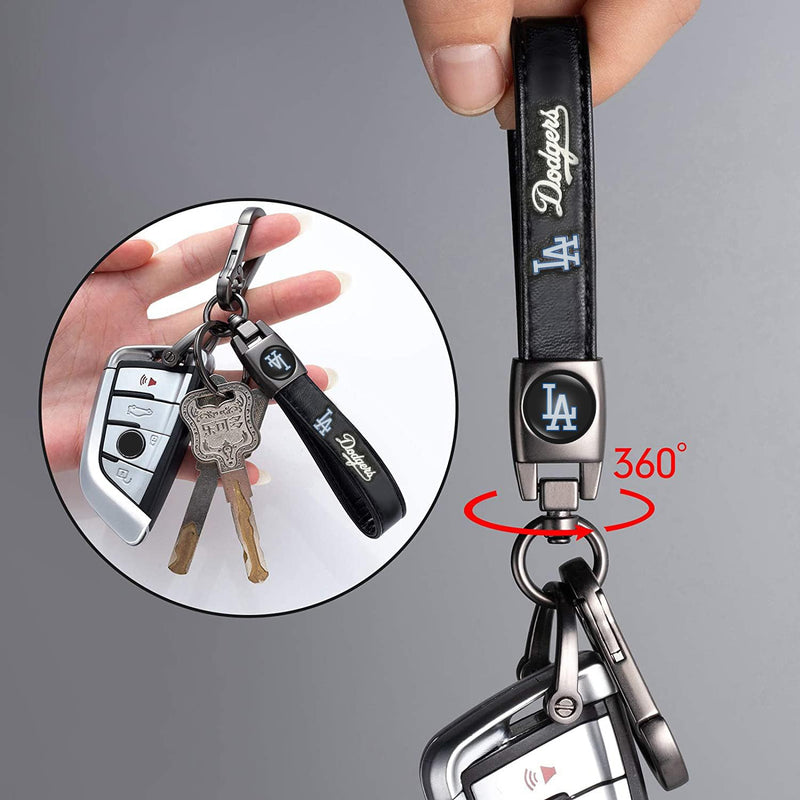 Leather Car Keychain Keyring for Baseball Fans,Car Key Fob Holder Keychain Jds-da45oqi