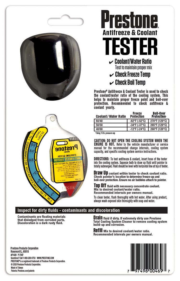 Prestone AF-1420 Antifreeze/Coolant Tester Pack of 1