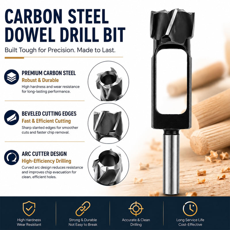 Carbon Steel Wood Plug Cutter Tenon Dowel Cutting Tools Drill Bit for Woodworking Furniture Making Carpentry Tool 1.37 Inch (35mm) 35mm