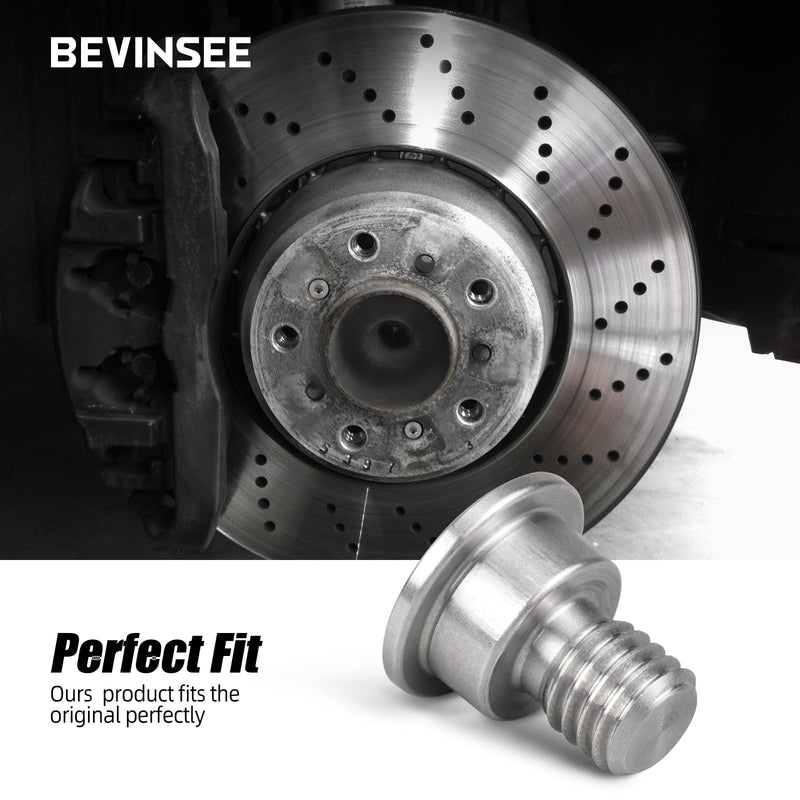 Bevinsee Brake Disc Rotor Screw 34211161806 Compatible with BMW E36 E46 E90 E91 E92 E93 E39 E60 E61 E88 F30 Z3 Z4 320i 323i 328i 330Ci 330d 330xi 335i 525i 530i, Stainless Steel Retaining Screw Stainless Steel-1
