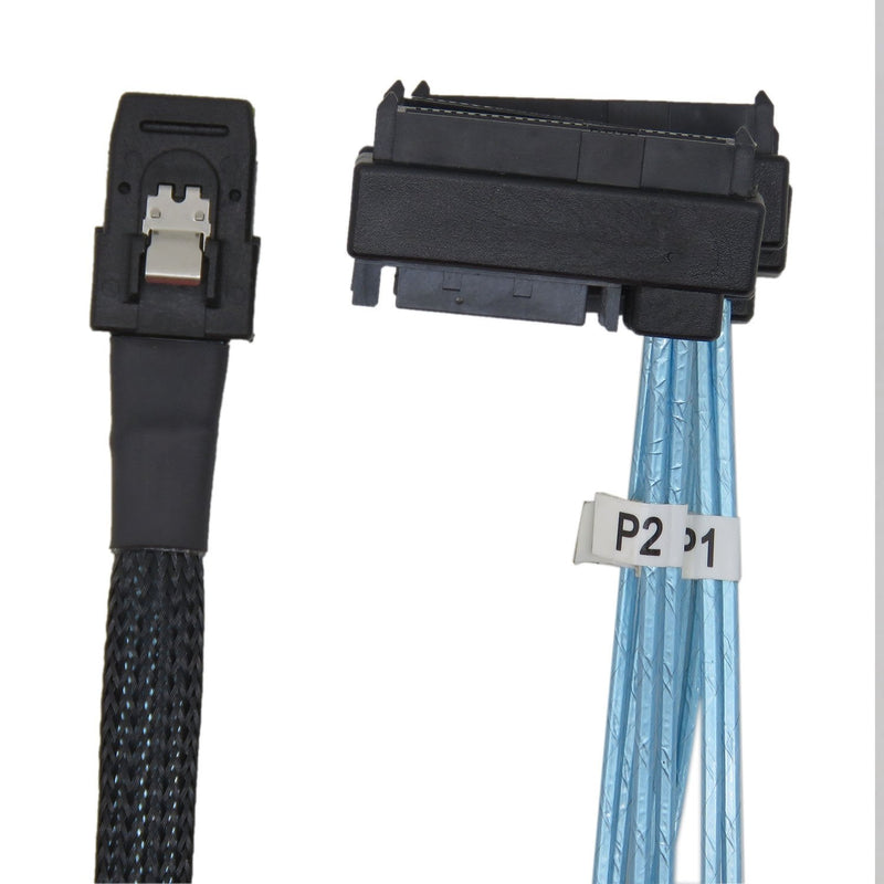 CableDeconn Mini SAS 36 SFF-8087 to (4) SFF-8482 Connectors with SATA Power 1m 1Meter