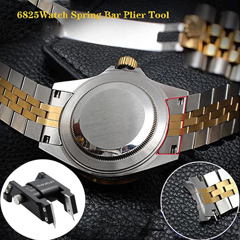 Watch Bracelet Removal Tool, U-Shaped Alloy Steel Spring Bar Tweezer, New Spring Bar Plier Watch Band Replacement Pliers Tool Black