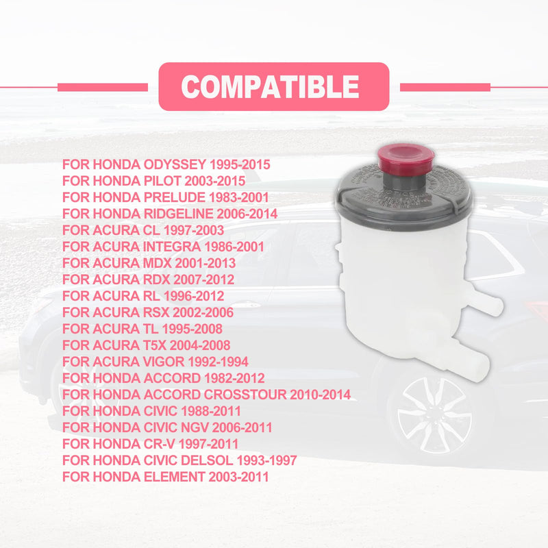 2Pcs Hydraulic Power Steering Cap, Compatible with Honda Acura, Replacement 53697-SB3-952 Power Steering Pump Reservoir Cap Plug Cover, Red