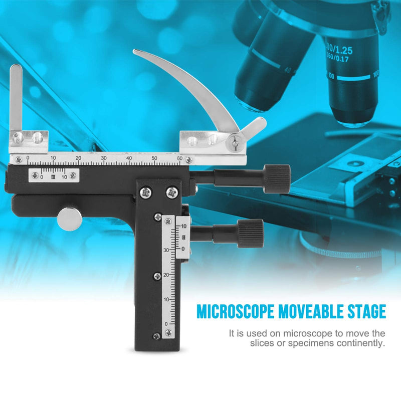 Microscope Calipers Professional Attachable Mechanical X-Y Moveable Stage Caliper High Precision with Scale for Microscope Microscope Stage Clips x-y Stage Digitala bromsok