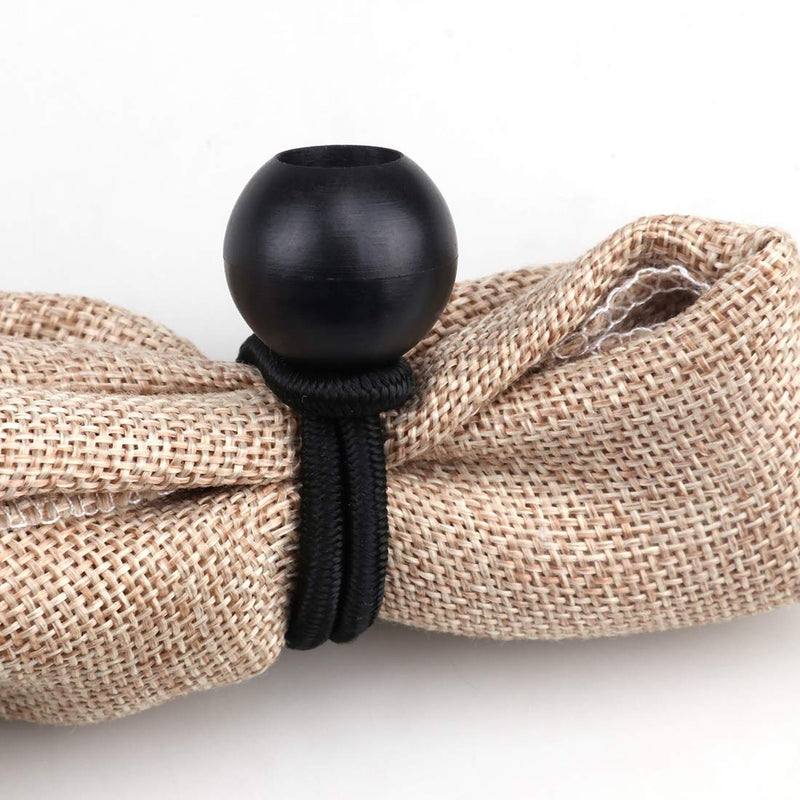 AOPRIE 30 Pack Bungee Balls, Black Ball Bungee Heavy Duty Heavyweight 4 inches Tarp Bungee Cords, Weather Resistant Tie Down Strap 4mm Thickness - for Camping, Tents, Cargo, Holding Wire and Hoses 4 In