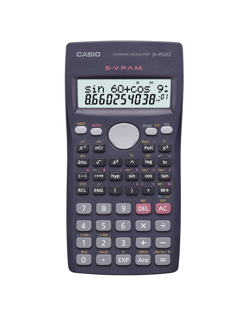 Casio Fx-95ms Scientific Calculator with 2-line Natural Textbook Display 244 Function Black Color