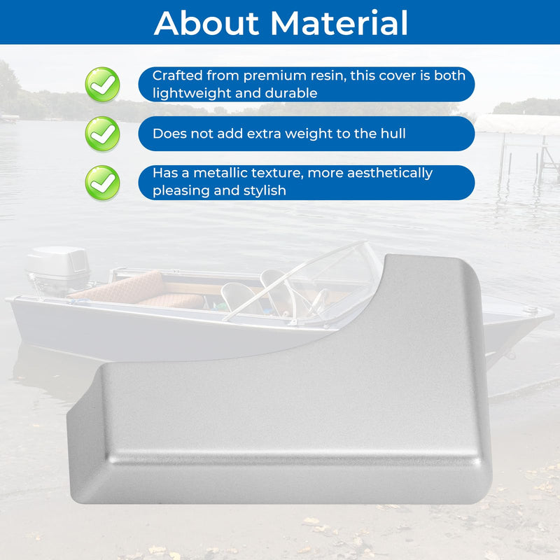 Transom End Cap Bracket Corner Guard Protector for Starcraft Boat Starboard, Boat Transom End Cap for Older Starchief Chieftain Jet & More Models, Right Resin