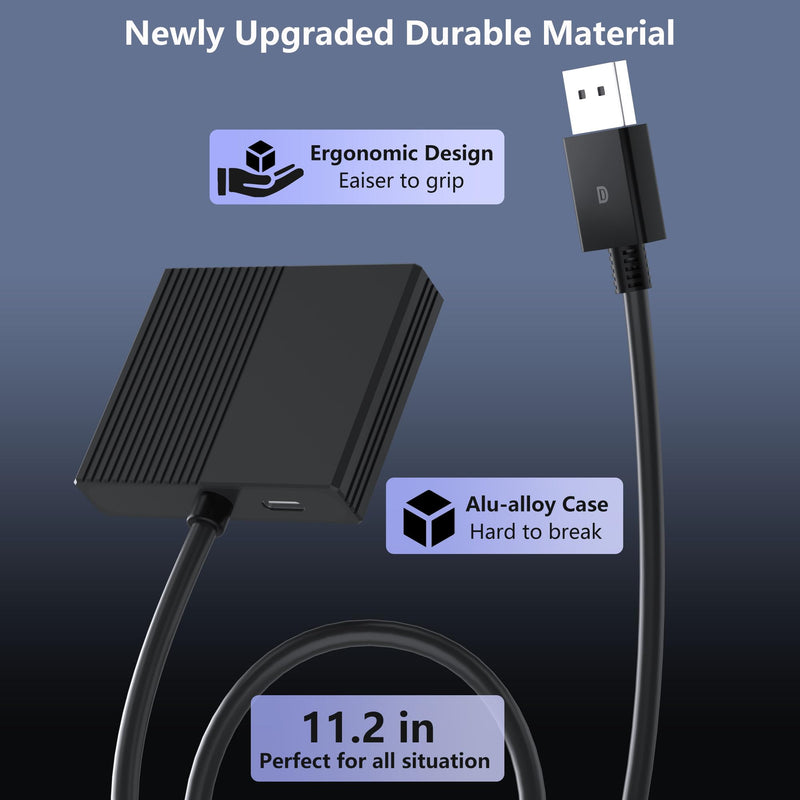 Displayport MST Hub, 4K@120Hz Display Port Splitter for Dual Monitors, DP to Dual DP Adapter 1 in 2 Out, DisplayPort Splitter Extended Display, Monitor Splitter for Laptop, Desktop, Graphics Card