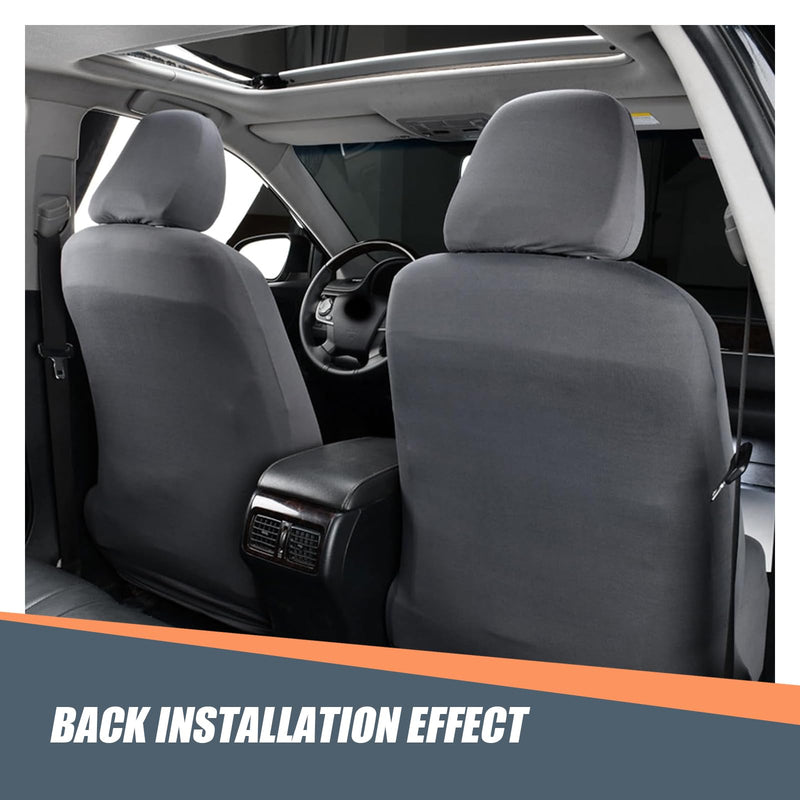 2 PCS Car Seat Headrest Cover, 9" x 10.6" Knitted Stretch Breathable Fully Surrounded Simple Dust Cover, Reusable Flexible Headrest Protector, Universal for Most Cars (Dark Gray) 2 PCS #9" x 10.6" Dark Gray