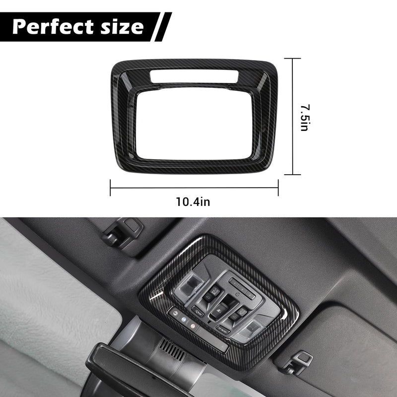 RT-TCZ for Silverado Overhead Console Dome Light Frame Trim for Chevy Silverado GMC Sierra 2019 up Carbon Fiber Interior Accessories