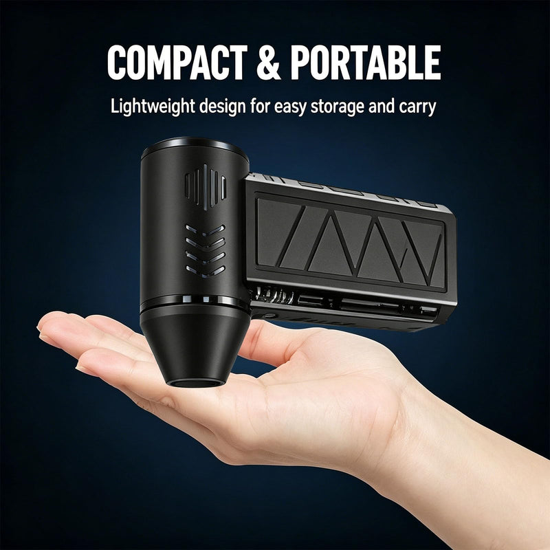 Compressed Air Duster, 130000 RPM Electric Air Duster, for Keyboard, Car | 4-Speed Adjustable Rechargeable Blower Gun, Portable and Reusable Air Blower for Computer and Cleaning Fallen Leaves