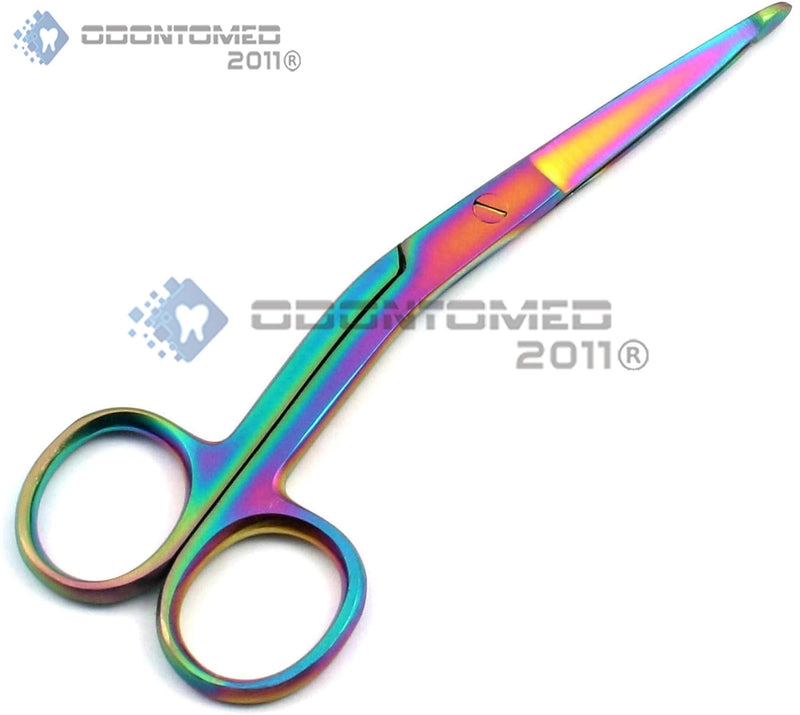 Multi Color Rainbow Knowles Bandage Scissors 5 1/2" (14cm), Angled