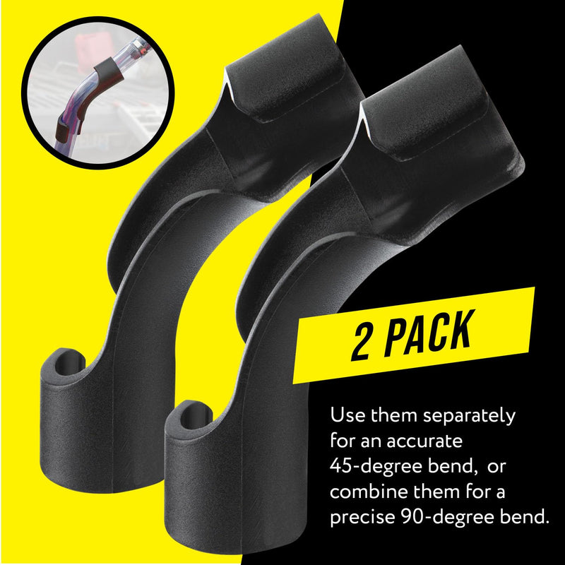 Mission Automotive 2-Pack Hose Bender for Racing Fuel Tanks & Gas Cans - Black Petroleum-Resistant Plastic - Kink Preventer & Fuel Jug Elbow - Compatible with VP, Sportsman & Rural King
