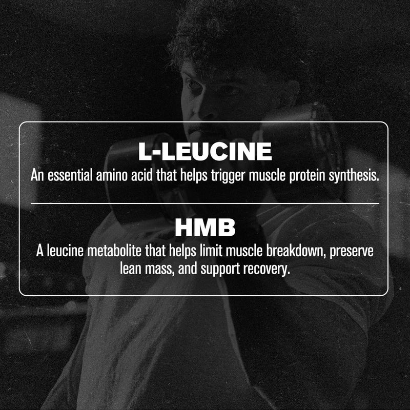 Jacked Factory HMB + Leucine Capsules - L-Leucine 2g, HMB 1g - Stimulate Muscle Growth, Protect Lean Muscle Mass, and Improve Athletic Performance - 180 Capsules 180 Count (Pack of 1)
