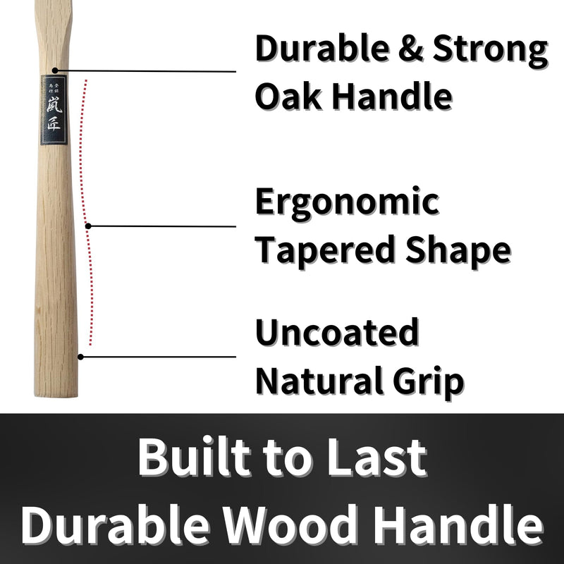 Sheet Metal Hammer 15 oz, Heavy Duty Forged Japanese Steel Head, Tinners Hammer Hand Tool for Setting, Riveting, Mechanic Purpose, Wood Handle, Made in JAPAN