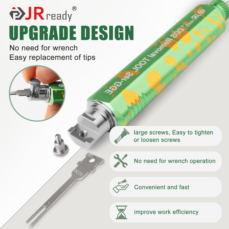 JRready ST5355 Terminal Removal Tool Kit - Universal Vehicle Wire Harness Depinning Tool Pin Removal Tool, for Tyco JPT MCP MCON MQS, Sumitomo, Delphi, Molex Pin Extractor, with 16Pcs Replacement Tips 16 IN 1 KIT