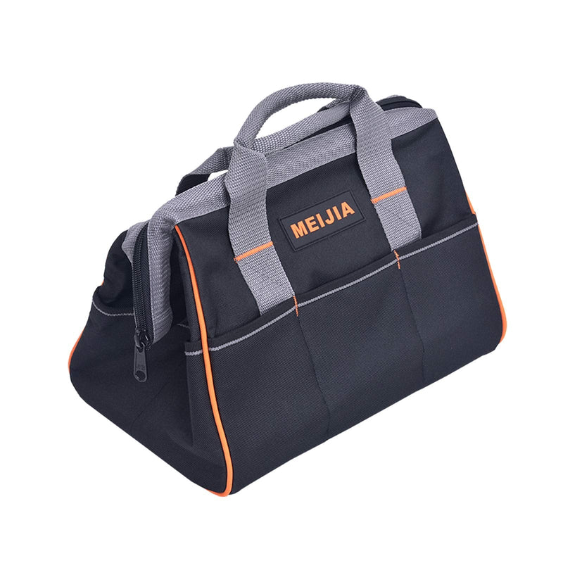 MEIJIA Tool Bags Waterproof Multi-Compartment Pocket Tradesman's Wide Mouth Storage Tool Bag,Fit for Home,Workshop,Job Site (13")