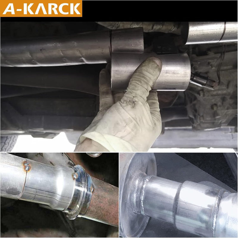 A-KARCK Exhaust Adapter Connector 2" ID to 2.25" ID, Exhaust Pipe Reducer 4" Overall Length Stainless Steel