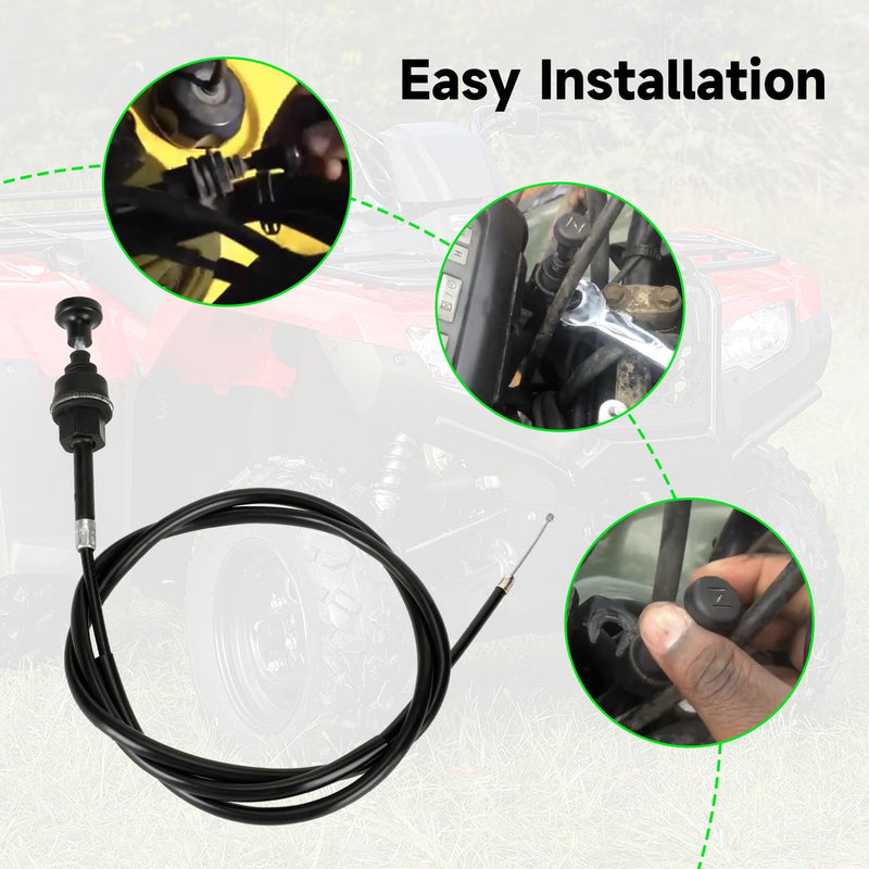 Choke Cable for Rancher 350 TRX350 TRX350FM TRX350TM TRX350FE 2000-2006 Fourtrax 300 350 Foreman 400 ATV 4 Wheeler Quad with Starter Valve Plunger Kit Part 17950-HN5-671 TRX350 Choke Cable