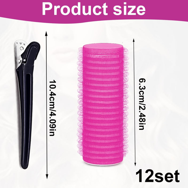  [AUSTRALIA] - Hair Rollers, Self Grip Small Hair Curlers, Salon Hairdressing Curlers Roller with Clips Tools for Women (Random Color), 15mm-12pack, 1.0 count, Pack of 20