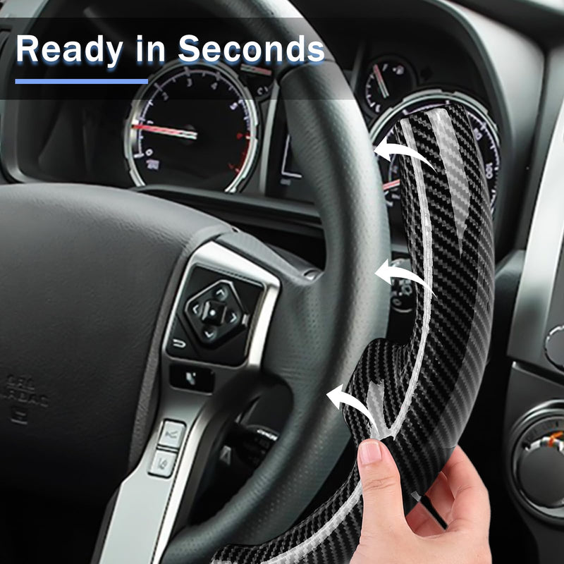 Fit for Toyota Steering Wheel Cover, Steering Wheel Cover for Tacoma(2012-2023) 4Runner(2010-2024) Tundra(2014-2021) Sequoia(2014-2022) Accessories (Glossy Black) Glossy Black