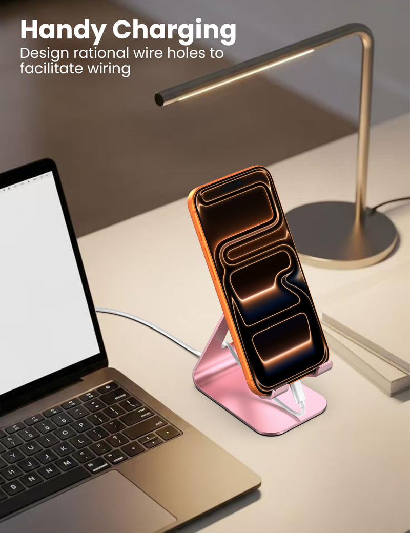 2Pack Phone Stand, Simple Cellphone Holder for Desk, Desk Phone Stand,Pink | Mini, Cute, Under 8" Devices, All Mobile Phones, iPhone 17, Switch OLED, Office Accessories Pink