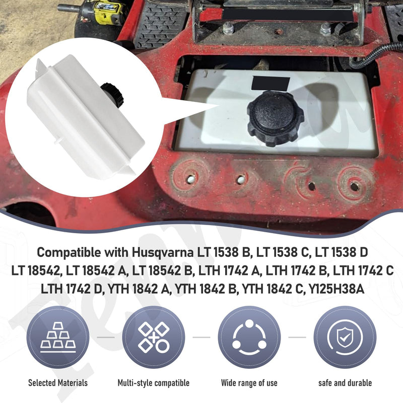 532184900 184900 Fuel Tank & Fuel Cap for Poulan Craftsman Husqvarna Roper, Sears Weed Eater Fits DYT4000 PP1238 T1000 LT2000 Lawn Mower Replaces 109202X, 532109202, 105738X