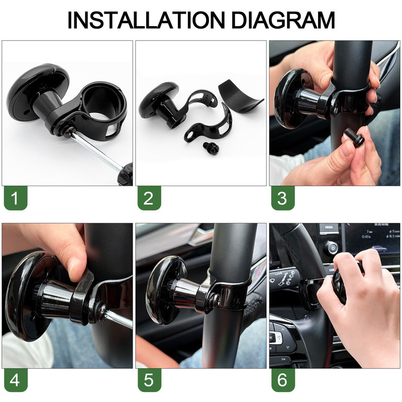 American Flag - Steering Wheel Knob Spinner, Universal Non-Slip - Fit for Cars, Trucks, Boats Rv Bus Tractor & More American Flag