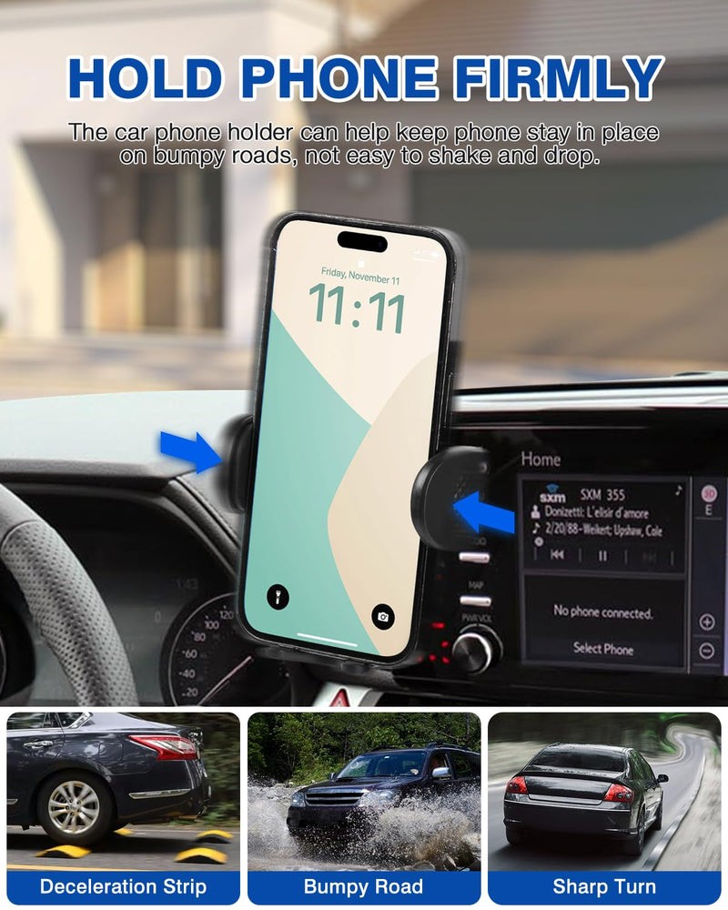 Autorder Car Phone Holder for 2021-2024 Toyota Sienna Accessories Center Console Dash Organizer with Dedicated Card Coin Storage Box 360°Rotation Phone Mount Hands-Free (Only for 8'' Screen)