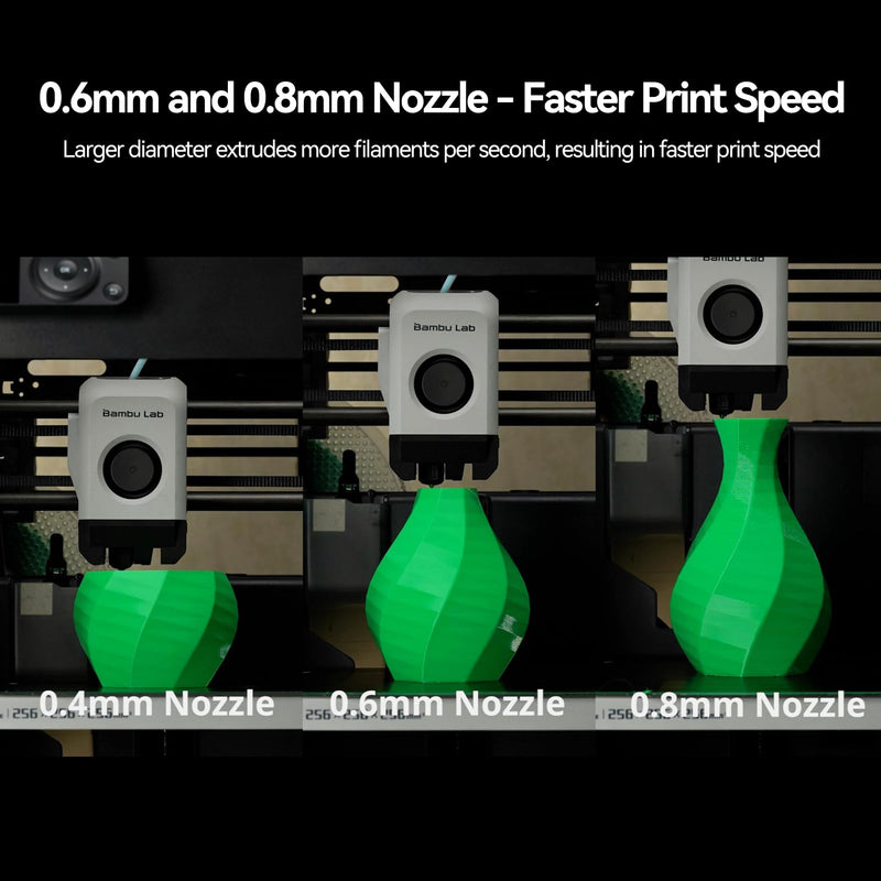 Bamboo Original 0.6mm Hardened Steel Nozzle Assembly Hotend Kit for Bambu LAB X1 Series and P1 Series,Compatible with P1S P1P X1C X1 Carbon 3D Printer P1/X1 Series Hotend (0.6mm)