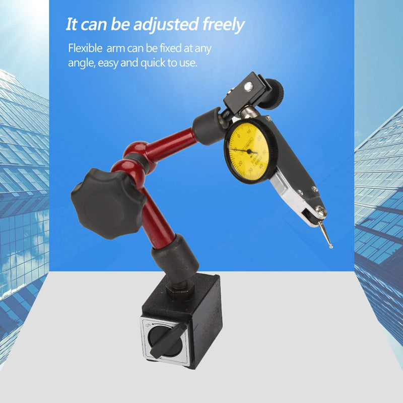 AUNMAS Dial Indicator Magnetic Base Holder Kit, Strong On/Off Switch Magnet Stand with Fine Adjustment and Flexible Arm for Lever Test Indicator