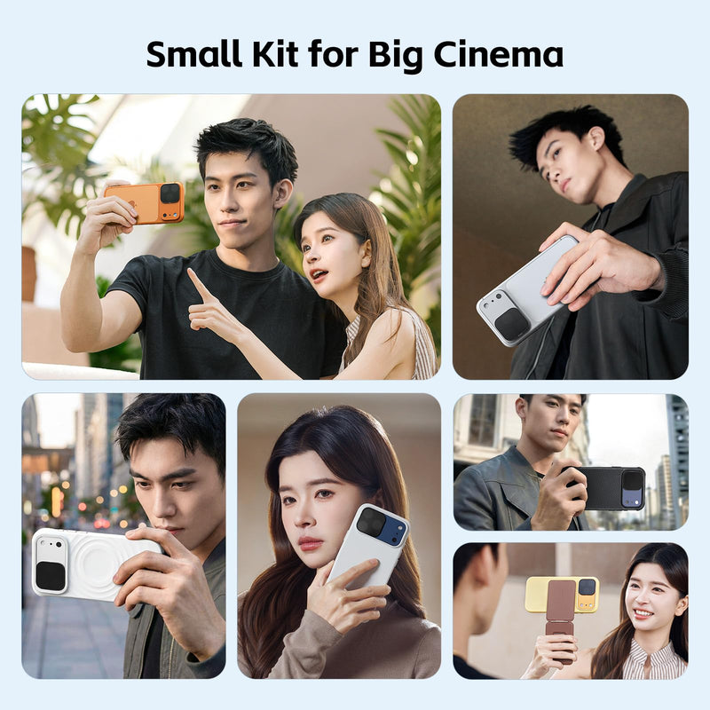 SmallRig Square ND & Black Mist Filter Kit for iPhone 17 Pro Max, Magnetic Lens Filters with Base Mount, Black Mist Diffusion 1/4 Filter/ND2/ND4/ ND8/ND16/ND32, 6 Pack, Orange- 6075