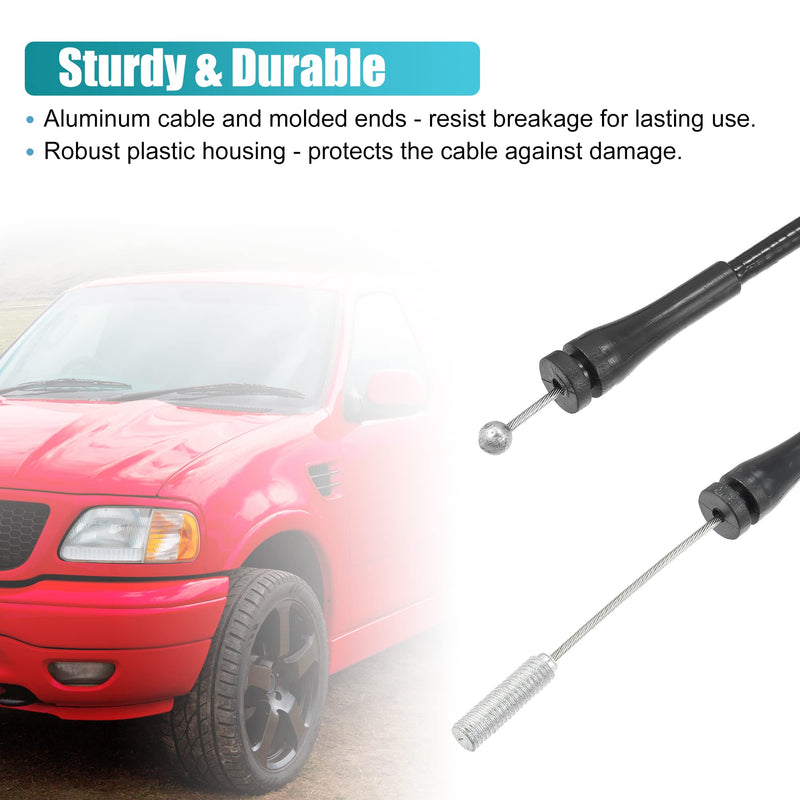 X AUTOHAUX 1 Pair Left Right Side Rear Door Lower Latch Release Cable for Ford 150 250 1997-2003 Rear Door Handle Lock Control Cable 6L3Z-18264A01-C 6L3Z-18264A00-C