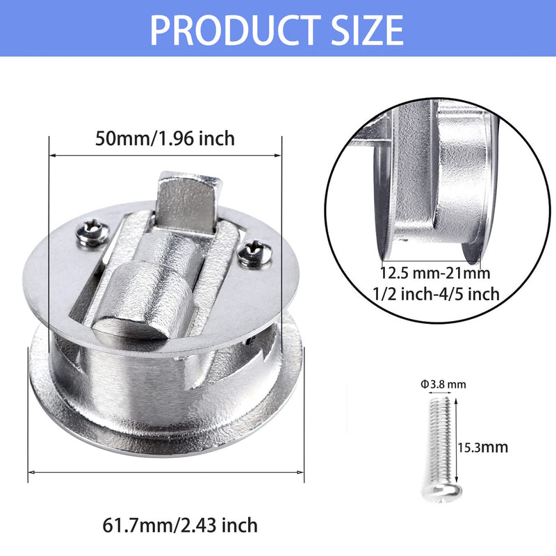 2Pcs Durable Flush Boat Hatch Stainless Steel Flush Pull Latch Lift Ring Handle Marine Locker