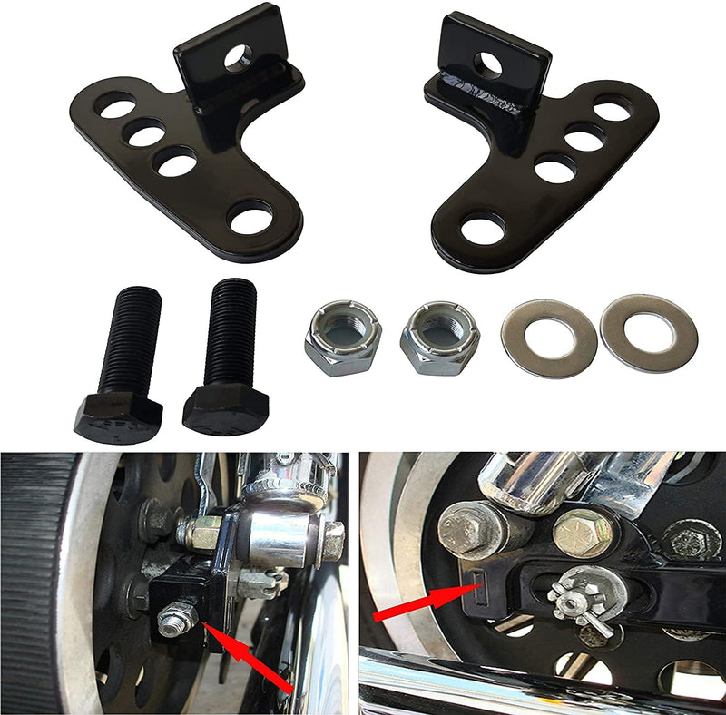Motorcycles 1Set Adjustable Lowering Kit 1-3- for Harley Sportster 2000-2015 XL883 XL1200 Rear Motorbike Lowering Blocks black#2