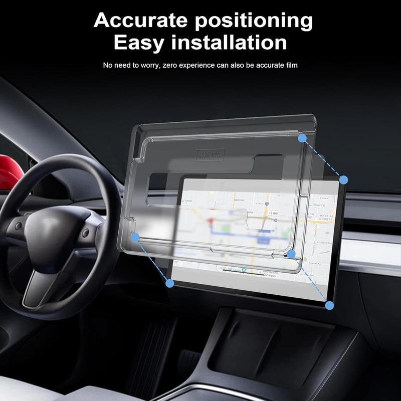 Glossy HD Tempered Glass Screen Protector for 2026 Tesla Model Y Juniper (Premium/Performance), 16in+8in Screen, Scratch Resistant, Alignment Installation Kit, Perfect for Daily Driving