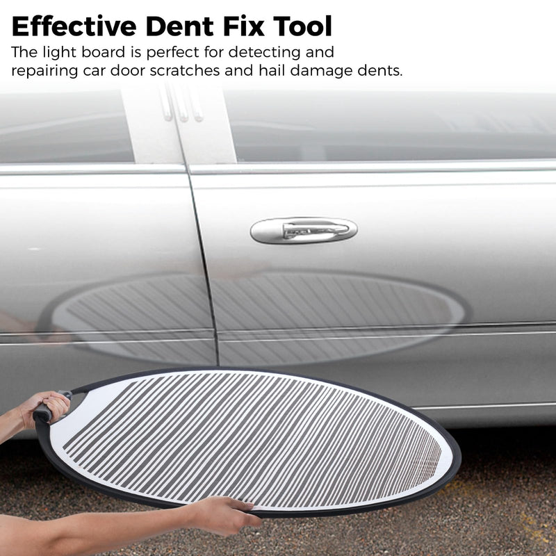  [AUSTRALIA] - Homaisson 2 Pack Car Dent Detection Board with Storage Bag, 32 inch Striped Light Reflector Board, Flexible Foldable Dent Panel, Dent Fix Tool for Vehicle Door Scratch 2PCS