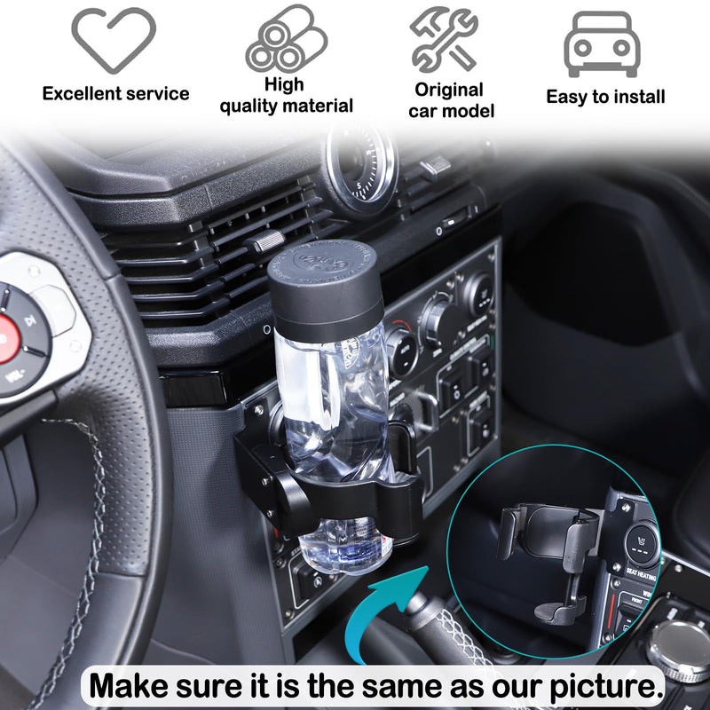 Car Multi-Function Drink Cup Phone Holder, 2 in 1 Bolt-on Stand Bracket Organizer, Cell Phone Mount Compatible with Ineos Grenadier 2020-2024 (Center Control Left) Center control Left